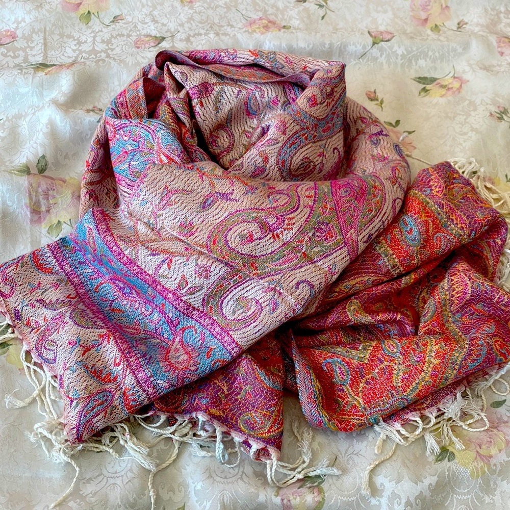 Patterned Pashmina Scarf - image 1